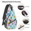 Ncpkcb Travel Hiking Daypack Fashion Chest Bag Easter Egg Polka Dot Crossbody Backpack Sling Bag Chest Daypack For Men Women view 4