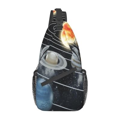 Ncpkcb Travel Hiking Daypack Fashion Chest Bag Solar System With Eight Planets Crossbody Backpack Sling Bag Chest Daypack For Men Women