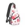 Ncpkcb Travel Hiking Daypack Fashion Chest Bag Heart Shape Pink Crossbody Backpack Sling Bag Chest Daypack For Men Women view 2
