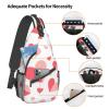Ncpkcb Travel Hiking Daypack Fashion Chest Bag Heart Shape Pink Crossbody Backpack Sling Bag Chest Daypack For Men Women view 4