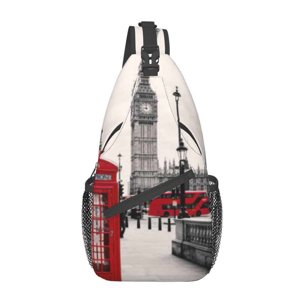 Ncpkcb Travel Hiking Daypack Fashion Chest Bag Booth Big Ben London Crossbody Backpack Sling Bag Chest Daypack For Men Women