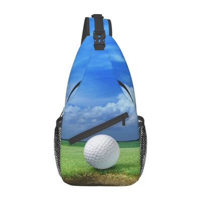 Ncpkcb Travel Hiking Daypack Fashion Chest Bag Sport Golf Ball Theme Crossbody Backpack Sling Bag Chest Daypack For Men Women