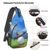 Ncpkcb Travel Hiking Daypack Fashion Chest Bag Sport Golf Ball Theme Crossbody Backpack Sling Bag Chest Daypack For Men Women view 4