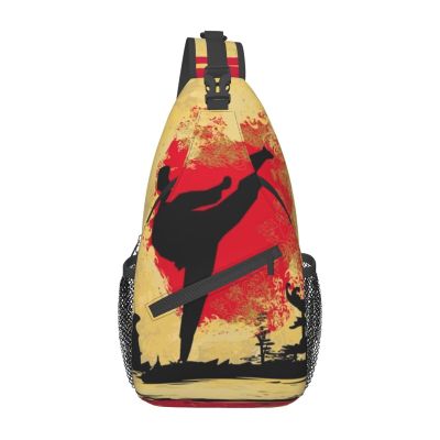 Ncpkcb Travel Hiking Daypack Fashion Chest Bag Karate Power Kata Kimono Crossbody Backpack Sling Bag Chest Daypack For Men Women