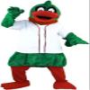 Eamior Green Duck Cartoon Mascot Costume Adult Size for Men & Women with Built-in Fan Inside the Head view 1