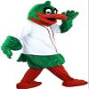 Eamior Green Duck Cartoon Mascot Costume Adult Size for Men & Women with Built-in Fan Inside the Head view 2