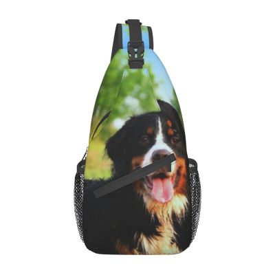 Ncpkcb Travel Hiking Daypack Fashion Chest Bag Bernese Mountain Dog Crossbody Backpack Sling Bag Chest Daypack For Men Women
