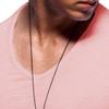 NineFit Basics Men Short Sleeve Athletic Shirts Muscle Slim Fit Cotton V Neck Pullover Tops Lightweight Stretch Workout T-Shirt (5X-Large,Pink) view 2