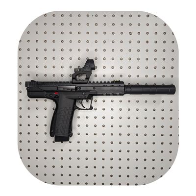 Hammy3DPrints Mount for Keltec CP33 / CMR30 / PMR30 - Pegboard/Skadis/etc. | Pistol Holder Storage Rack (Facing Left, Vault Tek)