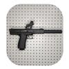 Hammy3DPrints Mount for Keltec CP33 / CMR30 / PMR30 - Pegboard/Skadis/etc. | Pistol Holder Storage Rack (Facing Left, Vault Tek) view 1