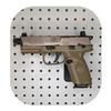 Hammy3DPrints Mount for FN 502 Tactical - Pegboard/Skadis/etc. | Pistol Holder Storage Rack (Facing Right, Heavyweight Diamond Plate Steel) view 1