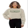 Milwaukee Bucks NBA Officially Licensed Women's Cropped Crewneck Sweatshirt Oatmeal, Medium view 1