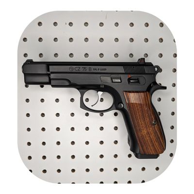 Hammy3DPrints Mount for CZ 75/85/P01/P10/PCR/SP01/Shadow/Kadet - Pegboard/Skadis/etc. | Pistol Holder Storage Rack (Facing Right, Vault Tek)