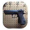 Hammy3DPrints Mount for Jericho 941 - Pegboard/Skadis/etc. | Pistol Holder Storage Rack (Facing Left, Squarelok) view 1