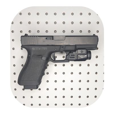 Hammy3DPrints Mount for Glock .45/10mm - Pegboard/Skadis/etc. | Pistol Holder Storage Rack (Facing Right, Wall Control/Gun Pegboard)