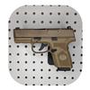 Hammy3DPrints Mount for FN Reflex 9mm - Pegboard/Skadis/etc. | Pistol Holder Storage Rack (Facing Left, Squarelok) view 1