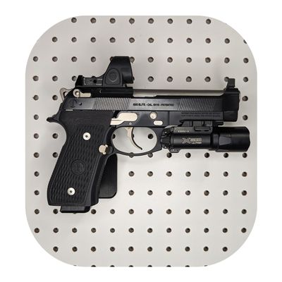 Hammy3DPrints Mount for Beretta M9 / 92 - Pegboard/Skadis/etc. | Pistol Holder Storage Rack (Facing Right, Skadis)