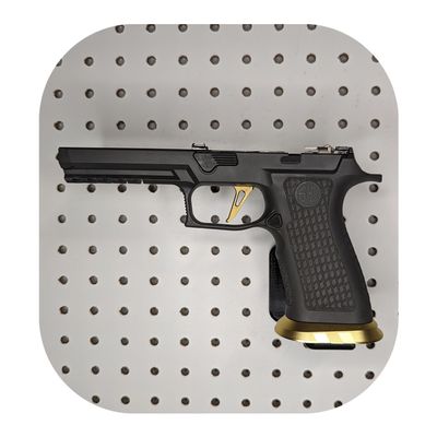 Hammy3DPrints Mount for Sig P320 - Pegboard/Skadis/etc. | Pistol Holder Storage Rack (Facing Left, Wall Control/Gun Pegboard)