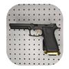Hammy3DPrints Mount for Sig P320 - Pegboard/Skadis/etc. | Pistol Holder Storage Rack (Facing Left, Wall Control/Gun Pegboard) view 1