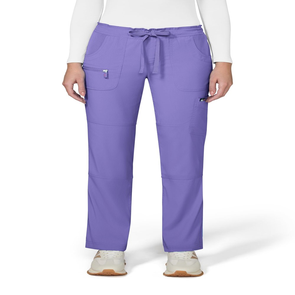 KOI Lite Peace Women's 6-Pocket Stretch Scrub Pants French Lavender Large Tall