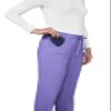 KOI Lite Peace Women's 6-Pocket Stretch Scrub Pants French Lavender Large Tall view 3
