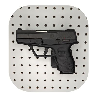 Hammy3DPrints Mount for Taurus PT 709 - Pegboard/Skadis/etc. | Pistol Holder Storage Rack (Facing Right, Secure Wall Pegboard)