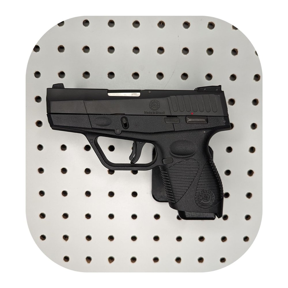 Hammy3DPrints Mount for Taurus PT 709 - Pegboard/Skadis/etc. | Pistol Holder Storage Rack (Facing Right, Secure Wall Pegboard)