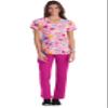 KOI Basics Leslie Women's 2-Pocket Stretch Print Top Twilight Camellia 5X view 1
