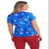 KOI Basics Leslie Women's 2-Pocket Stretch Print Top Boom Boom 4X view 3