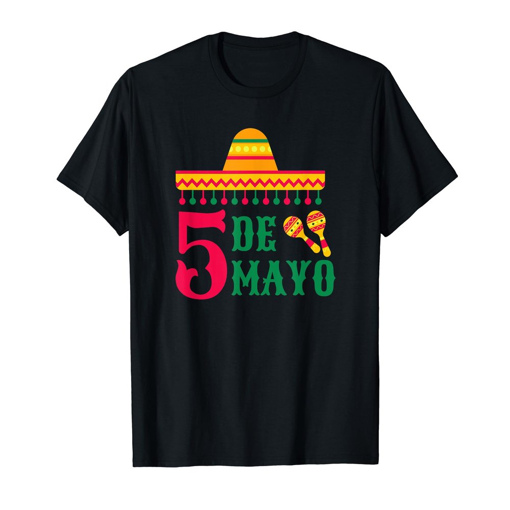 5 de Mayo Fiesta Tacos Nacho Mexican Sombrero Maracas T-Shirt