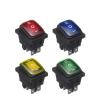 ZUC ON-Off-ON 6 Pins 16A 20A 125V 250V AC Car Boat Led Light Rocker Toggle Switch Latching Waterproof Three Positions (Color : Red, Size : 3 Position 6Pins) view 2