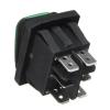 ZUC ON-Off-ON 6 Pins 16A 20A 125V 250V AC Car Boat Led Light Rocker Toggle Switch Latching Waterproof Three Positions (Color : Red, Size : 3 Position 6Pins) view 4