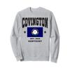 Retro Covington Kentucky KY Flag Athletic Throwback Sweatshirt view 1