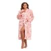 RONGTAI Robes for Women Luxurious Womens Robe with Shawl collars and belted Lightweight and warm Suitable for Birthday and Holiday Gifts (Pink Tie Dye, S)