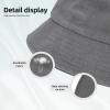 Wxenaiedk Save The Manatees Bucket Hats Summer Fisherman Cap Demin Hat for Women Men Gray view 2