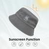 Wxenaiedk Save The Manatees Bucket Hats Summer Fisherman Cap Demin Hat for Women Men Gray view 3
