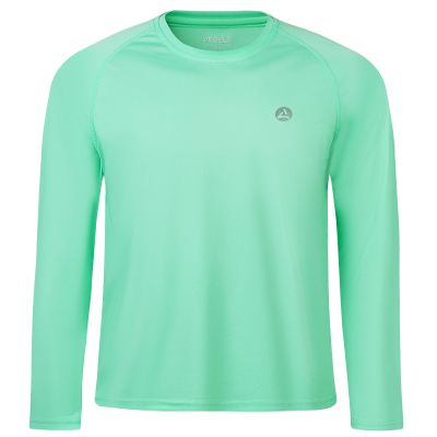 Boys Girls Long Sleeve Sun Shirts Spring Size 6 Rashguard SPF UV Quick Dry Athletic Hiking Fishing Golf Workout Water Soccer Light Green