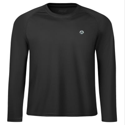 Youth Kids Long Sleeve T Shirts Sun Protection Rash Guard UPF50+ Quick Dry Athletic for Cycling Workout Ball Play Water Swim Black