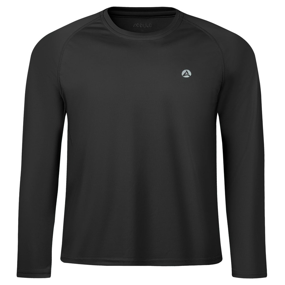 Youth Kids Long Sleeve T Shirts Sun Protection Rash Guard UPF50+ Quick Dry Athletic for Cycling Workout Ball Play Water Swim Black