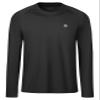 Youth Kids Long Sleeve T Shirts Sun Protection Rash Guard UPF50+ Quick Dry Athletic for Cycling Workout Ball Play Water Swim Black view 1