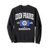 Eden Prairie Minnesota MN Flag Men Women Throwback Sweatshirt view 1
