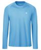 Boys Youth Long Sleeve Sun Shirts Size 10 Rashguard SPF UV Quick Dry Athletic Hiking Fishing Golf Workout Swim Water Beach Medium Blue view 1