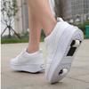 kydjfkd Shoes with Wheels for Boys and Girls,Outdoor Casual Shoes with Wheels,Push Button Adjustable Skateboard Shoes with 2 Wheels-B||32 view 2