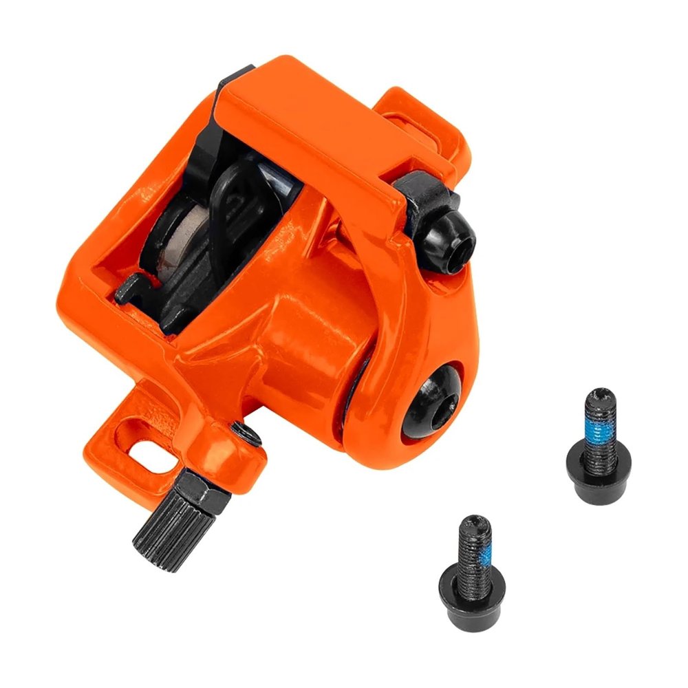 UFDIPLMY Aluminum Alloy Brake Disc Caliper Compatible with Xiaomi 4 Pro MI 3 Electrical Scooter Rear Wheel Rear Brake Replacement Accessories (Color : Orange)