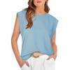 FKAEZZFR Round Neck Loose Short Sleeve t-Shirt Striped top Women's Tank top Coffee, X-Large view 3