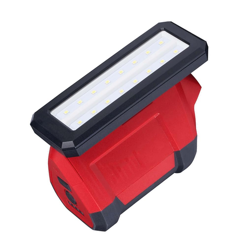 JINYUMT Flood Light, for Milwaukee 2367-20 M12 12V Cordless Service/Repair Flood Light(Size:3.6 x 2.5 x 5.2 in) - Bare Tool, red,black