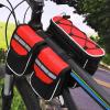 APKZLRES Bicycle Front Beam Bag 4-in-1 Waterproof Top Tube Hanging Bag 2024 New Saddle Bag Mountaineering Cycling, 5 inches, (Manager Recommended) Black view 4