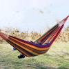 APKZLRES Hammock Camping Casual Canvas Thickened Duckbill Buckle Hammock Travel Goods Swing, 190*150 red red + rope + storage bag view 3