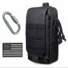 Molle Pouches for Men Tactical Belt Pouch EDC Utility Phone Bag for Backpack Plate Carrier Vest Duty Belt Accessories Gear Organizer Small Pouch (US-Black) view 1
