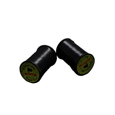 YJIUYUANQ Fly Tying Thread polyethylene Thread Transparent Tying Thread monofilament Translucent Tying Thread for Bonefish Scud Ribbing Fly Patterns - Black Color,2pcs